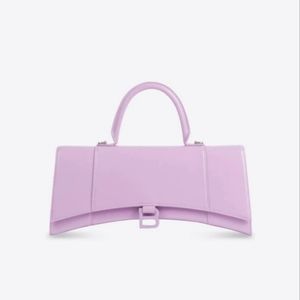 Balenciaga Stretch Hourglass Leather Bag in Lilac